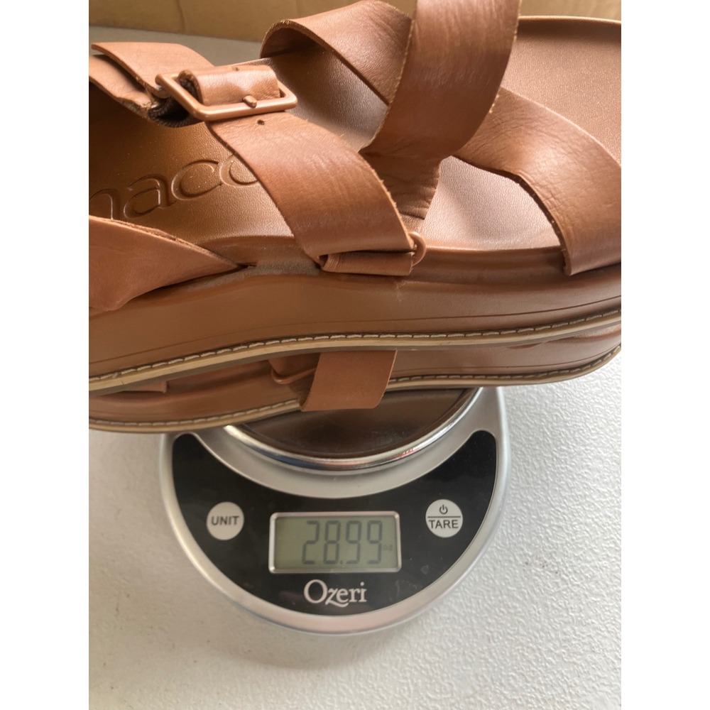 Chaco Wayfarer Platform Leather Sandals Toffee Brown JCH109480 Womens Size 7 - Picture 8 of 9